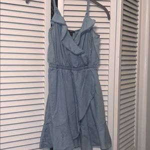 Spaghetti strap jean dress
